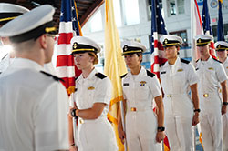 Photo of people with flags. Link to Gifts of Cash, Checks, and Credit Cards